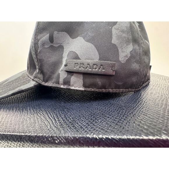 Unisex Prada Tessuto Camouflage Adjustable Baseball Cap With Box Size M - Picture 12 of 15